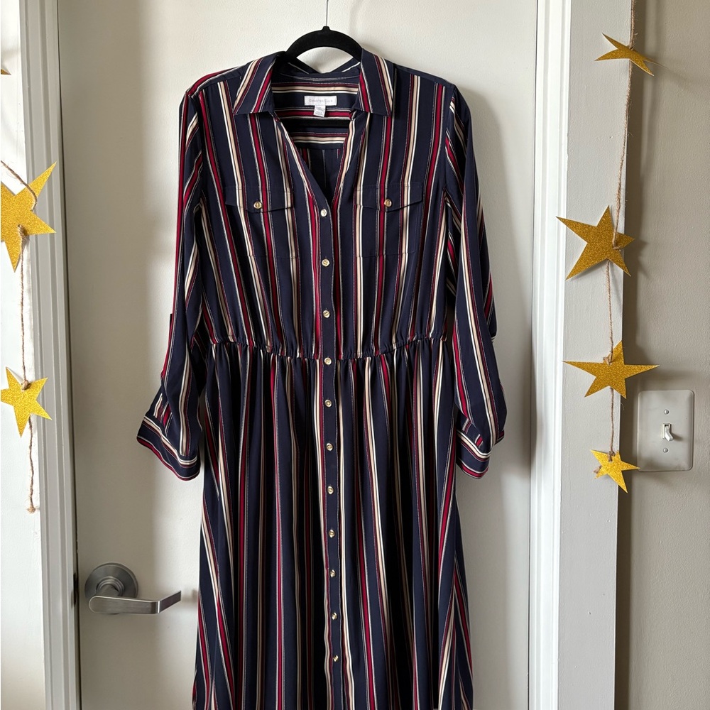 Striped Navy Dress • Charter Club